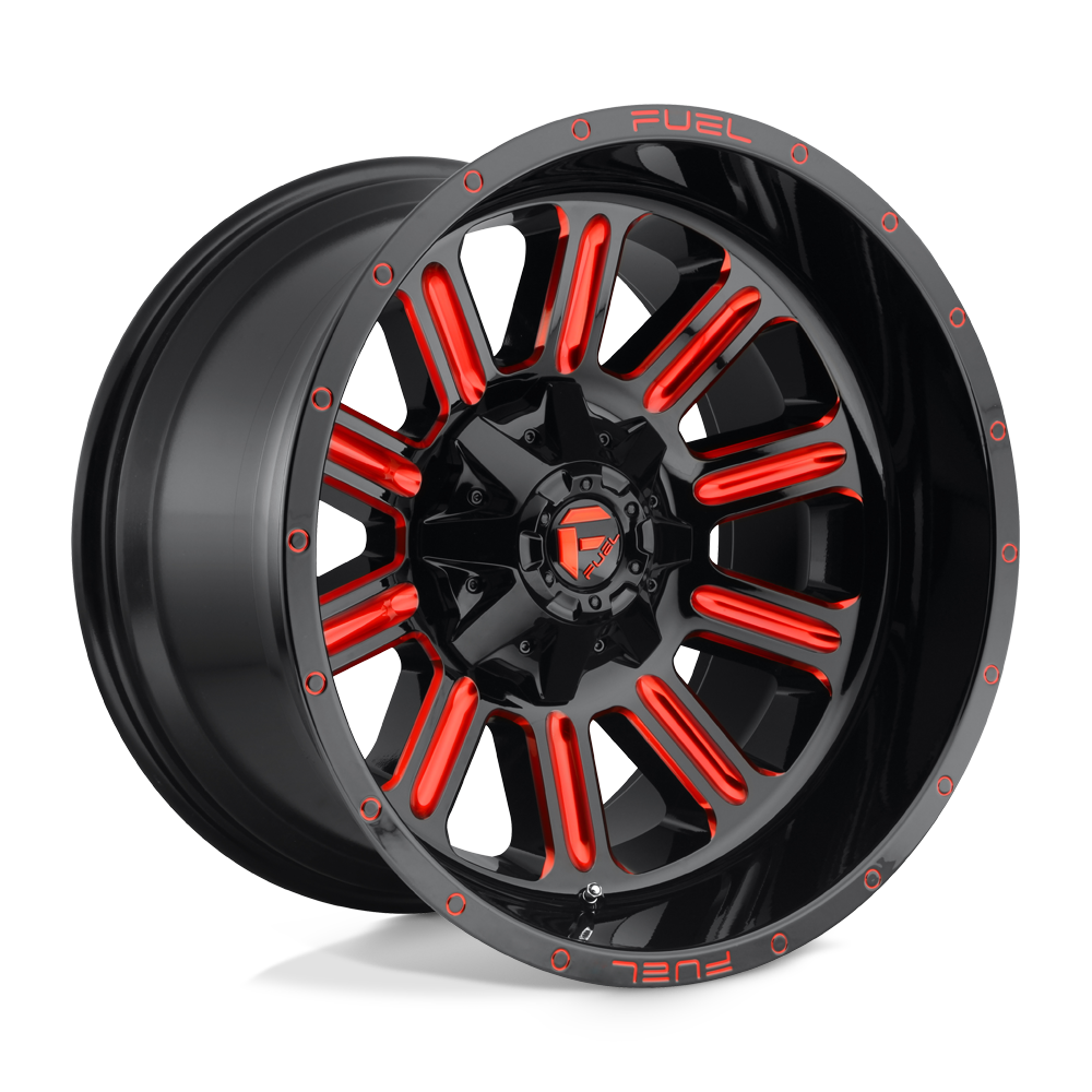 Fuel 1PC D621 HARDLINE - Gloss Black Red Tinted Clear-Wheels-Fuel-D62115800437-Dirty Diesel Customs