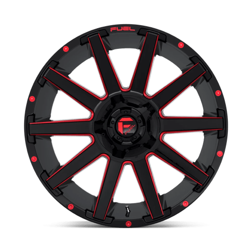 Fuel 1PC D643 CONTRA - Gloss Black Red Tinted Clear-Wheels-Fuel-Dirty Diesel Customs