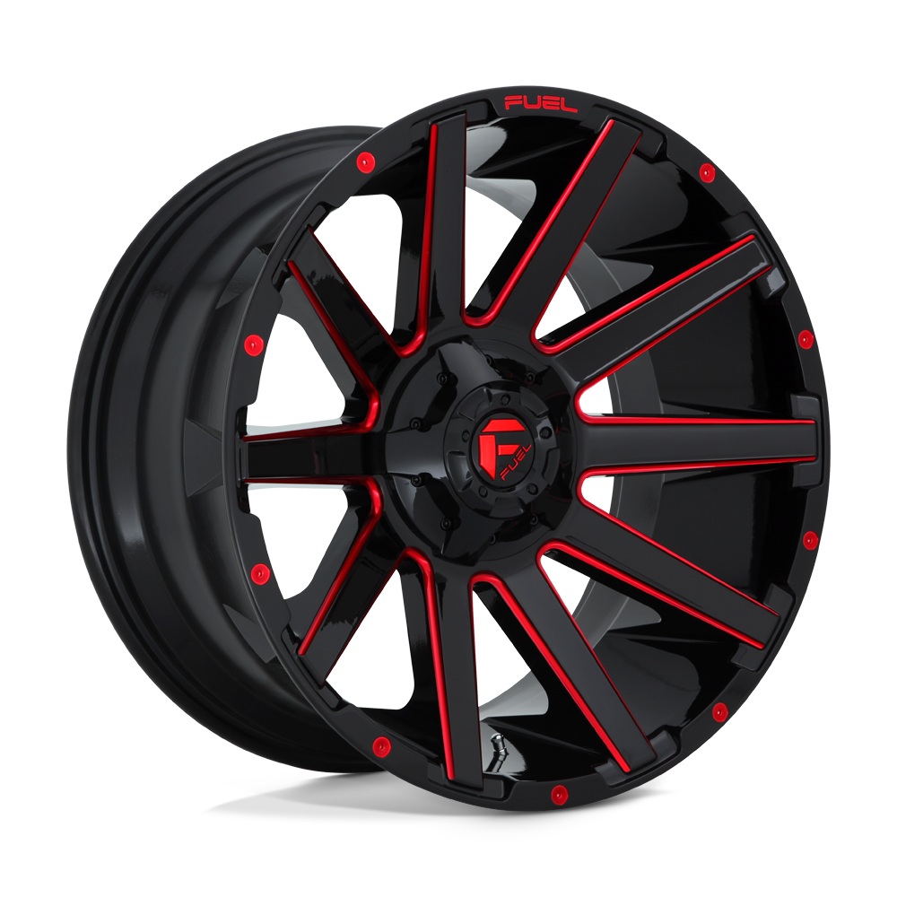 Fuel 1PC D643 CONTRA - Gloss Black Red Tinted Clear-Wheels-Fuel-D64318909845-Dirty Diesel Customs