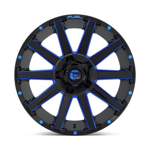 Fuel 1PC D644 CONTRA - Gloss Black Blue Tinted Clear-Wheels-Fuel-Dirty Diesel Customs