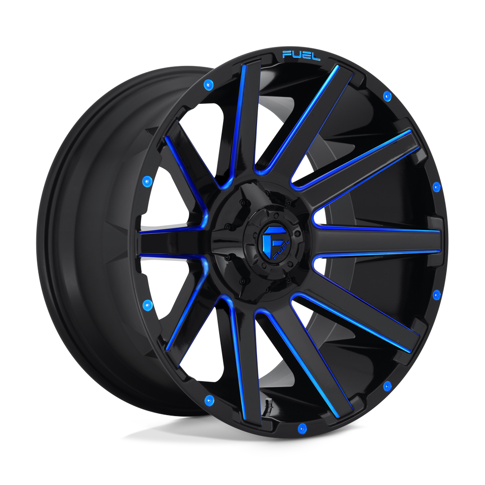 Fuel 1PC D644 CONTRA - Gloss Black Blue Tinted Clear-Wheels-Fuel-D64418909845-Dirty Diesel Customs