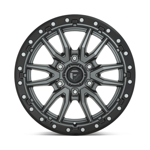 Fuel 1PC D680 REBEL - Matte Gun Metal Black Bead Ring-Wheels-Fuel-Dirty Diesel Customs