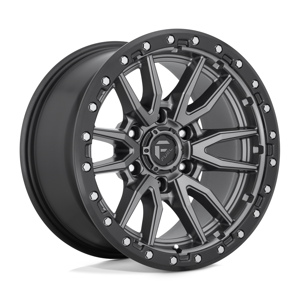 Fuel 1PC D680 REBEL - Matte Gun Metal Black Bead Ring-Wheels-Fuel-D68016808445-Dirty Diesel Customs