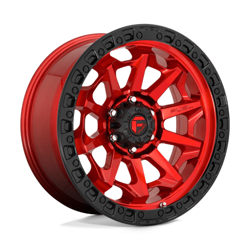 Fuel 1PC D695 COVERT - Candy Red Black Bead Ring-Wheels-Fuel-Dirty Diesel Customs