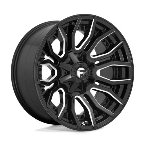 Fuel 1PC D711 RAGE - Gloss Black Milled-Wheels-Fuel-Dirty Diesel Customs