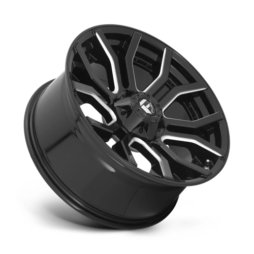 Fuel 1PC D711 RAGE - Gloss Black Milled-Wheels-Fuel-Dirty Diesel Customs