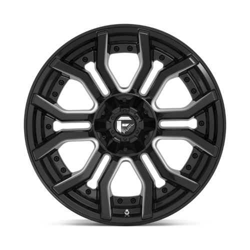 Fuel 1PC D711 RAGE - Gloss Black Milled-Wheels-Fuel-Dirty Diesel Customs