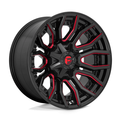 Fuel 1PC D712 RAGE - Gloss Black Red Tinted Clear-Wheels-Fuel-Dirty Diesel Customs