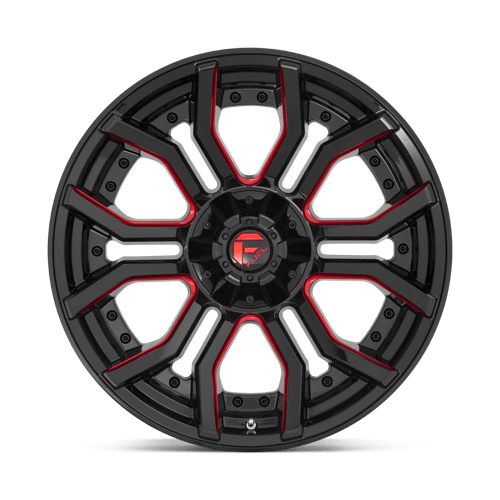 Fuel 1PC D712 RAGE - Gloss Black Red Tinted Clear-Wheels-Fuel-Dirty Diesel Customs