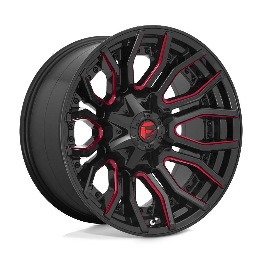 Fuel 1PC D712 RAGE - Gloss Black Red Tinted Clear-Wheels-Fuel-D71220001747-Dirty Diesel Customs