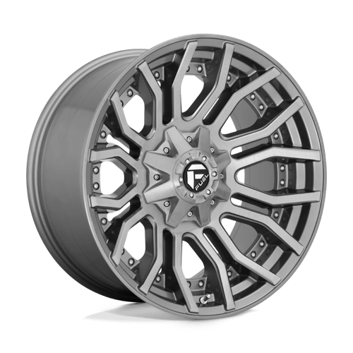 Fuel 1PC D713 RAGE PLATINUM - Brushed Gun Metal Tinted Clear-Wheels-Fuel-Dirty Diesel Customs