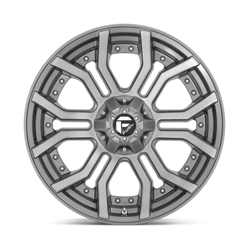 Fuel 1PC D713 RAGE PLATINUM - Brushed Gun Metal Tinted Clear-Wheels-Fuel-Dirty Diesel Customs