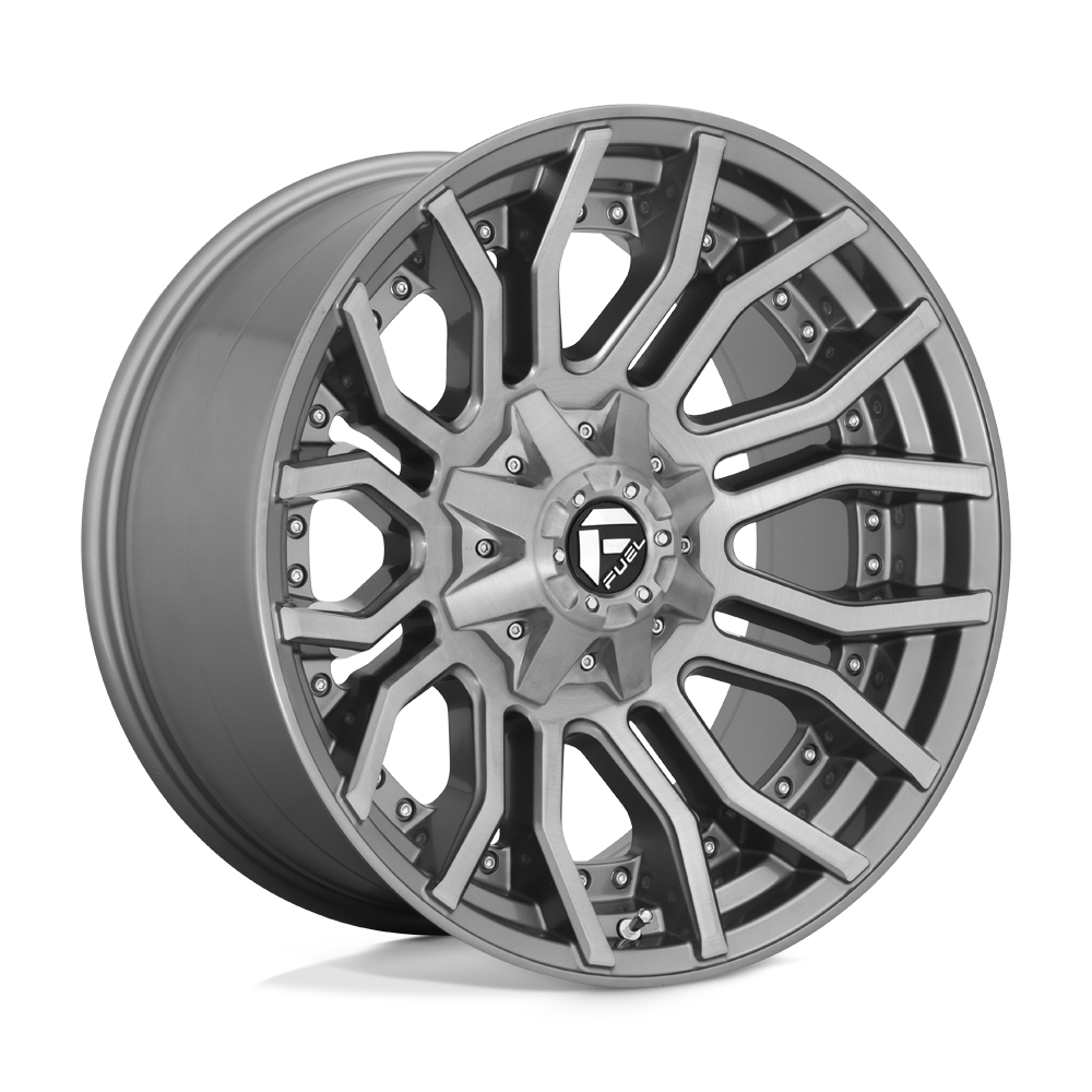 Fuel 1PC D713 RAGE PLATINUM - Brushed Gun Metal Tinted Clear-Wheels-Fuel-D71320001747-Dirty Diesel Customs