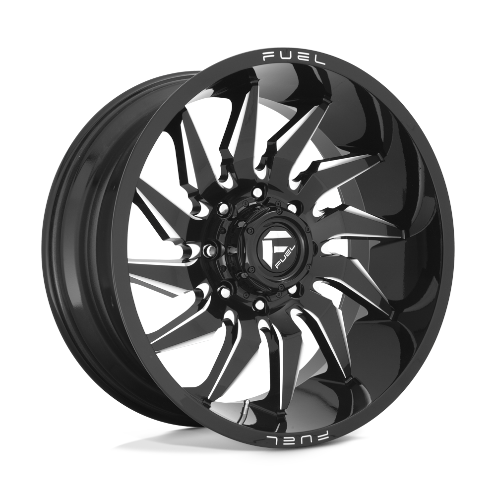 Fuel 1PC D744 SABER - Gloss Black Milled-Wheels-Fuel-D74420001747-Dirty Diesel Customs