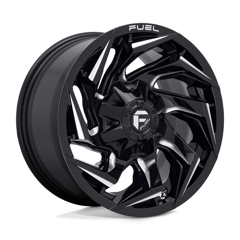 Fuel 1PC D753 REACTION - Gloss Black Milled-Wheels-Fuel-D75315800437-Dirty Diesel Customs