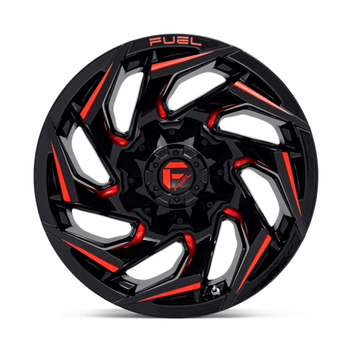 Fuel 1PC D755 REACTION - Gloss Black Milled W/ Red Tint-Wheels-Fuel-Dirty Diesel Customs