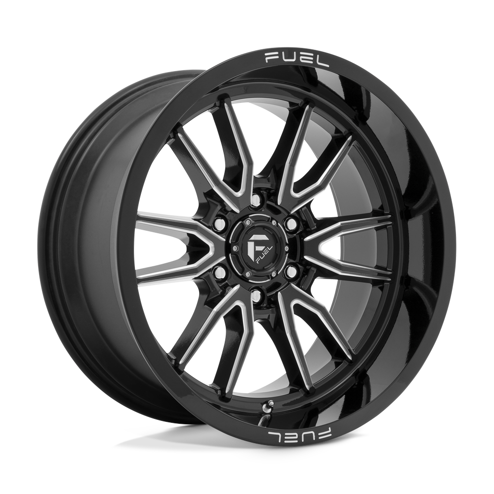 Fuel 1PC D761 CLASH - Gloss Black Milled-Wheels-Fuel-D76117908445-Dirty Diesel Customs