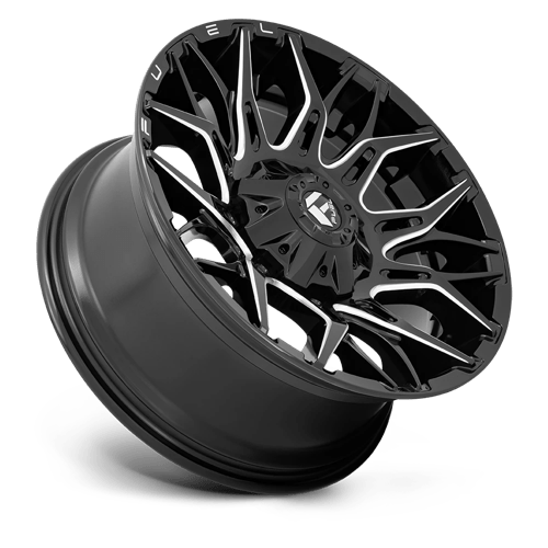 Fuel 1PC D769 TWITCH - Glossy Black Milled-Wheels-Fuel-Dirty Diesel Customs