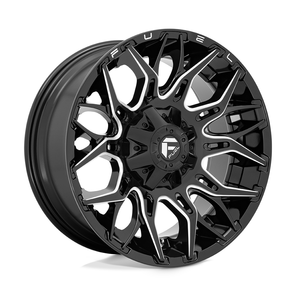 Fuel 1PC D769 TWITCH - Glossy Black Milled-Wheels-Fuel-D76920001747-Dirty Diesel Customs