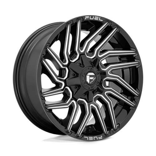 Fuel 1PC D773 TYPHOON - Gloss Black Milled-Wheels-Fuel-Dirty Diesel Customs