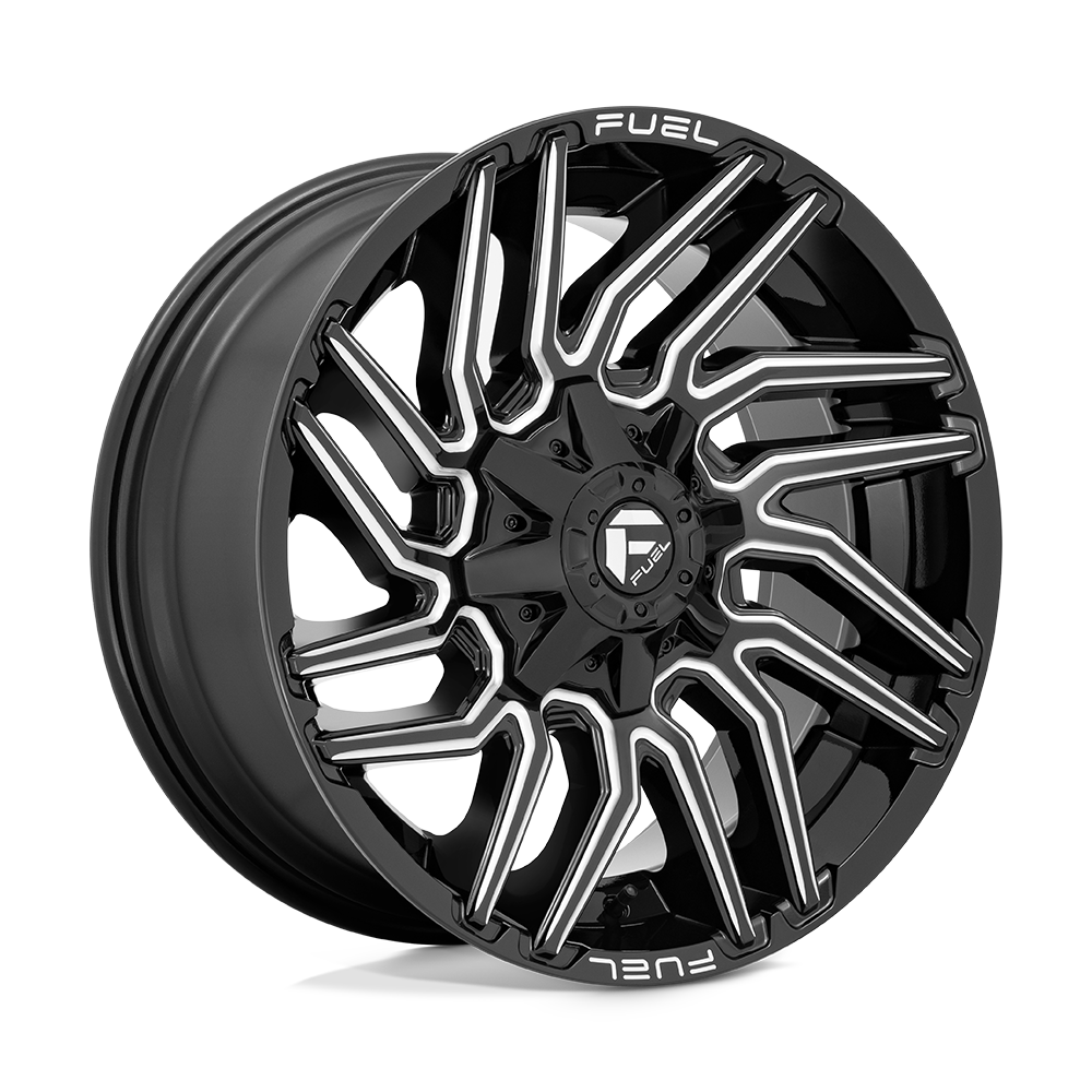 Fuel 1PC D773 TYPHOON - Gloss Black Milled-Wheels-Fuel-D77320001747-Dirty Diesel Customs