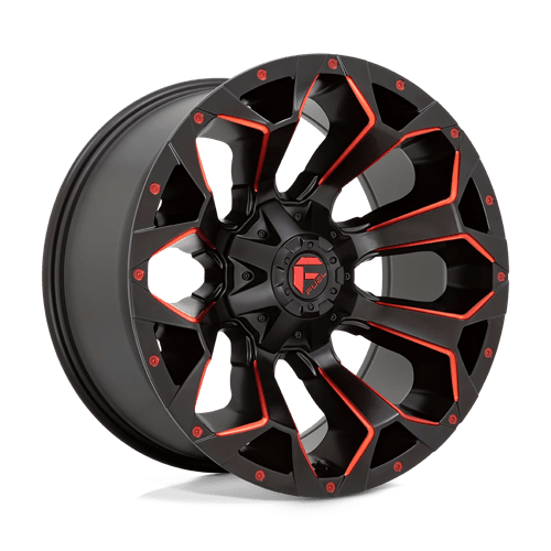 Fuel 1PC D787 ASSAULT - Matte Black Red Milled-Wheels-Fuel-Dirty Diesel Customs