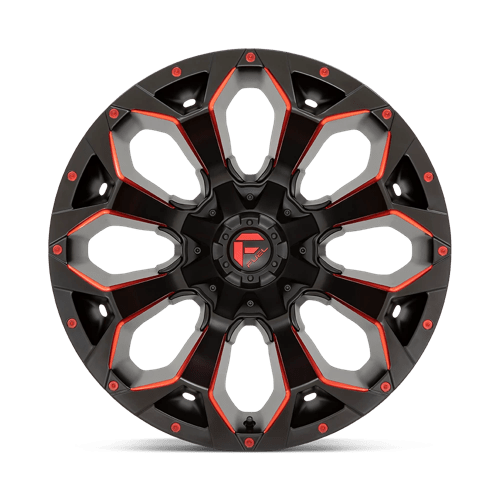 Fuel 1PC D787 ASSAULT - Matte Black Red Milled-Wheels-Fuel-Dirty Diesel Customs