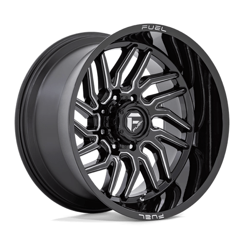 Fuel 1PC D807 HURRICANE - Gloss Black Milled-Wheels-Fuel-Dirty Diesel Customs