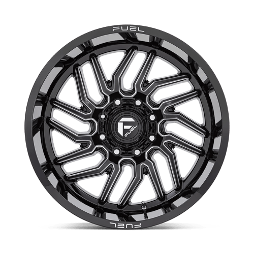 Fuel 1PC D807 HURRICANE - Gloss Black Milled-Wheels-Fuel-Dirty Diesel Customs