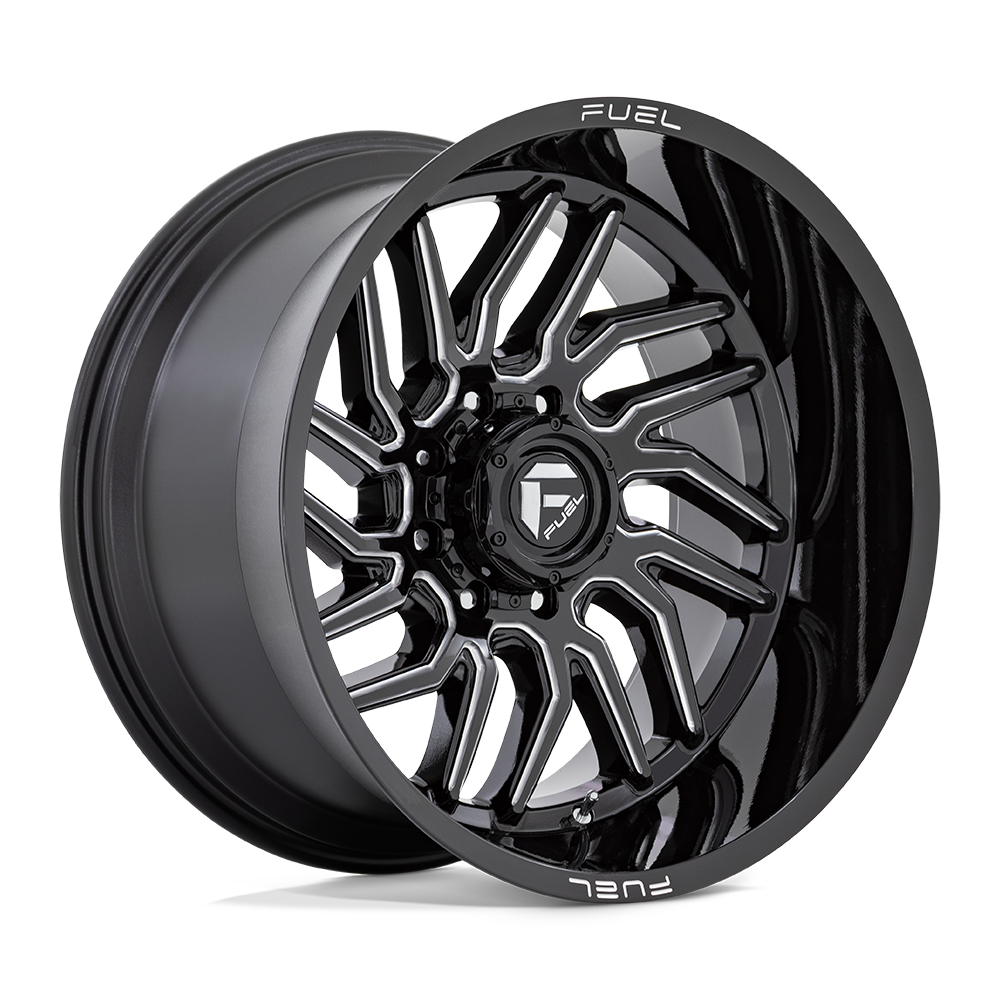 Fuel 1PC D807 HURRICANE - Gloss Black Milled-Wheels-Fuel-D80720001747-Dirty Diesel Customs