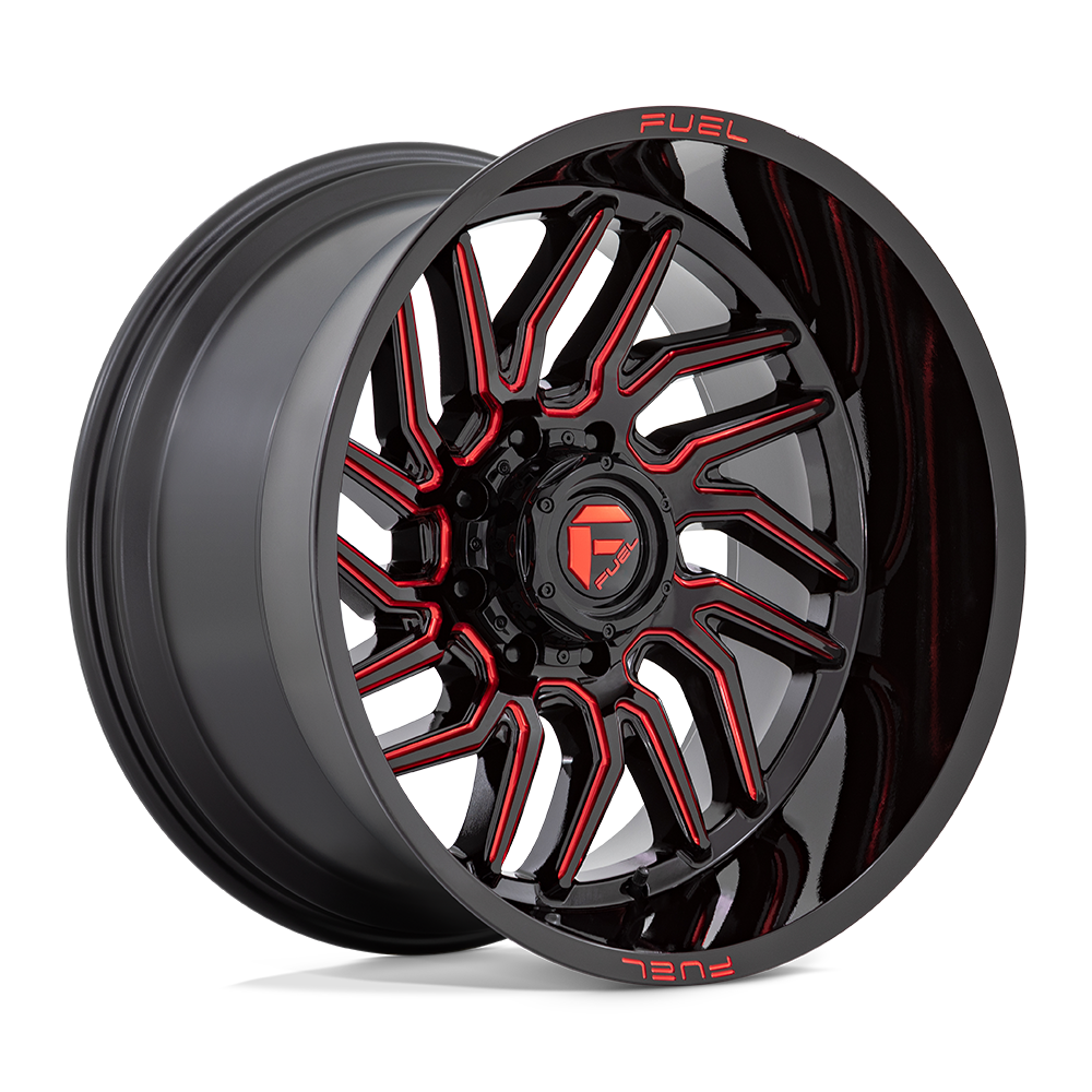 Fuel 1PC D808 HURRICANE - Gloss Black Milled Red Tint-Wheels-Fuel-D80820001747-Dirty Diesel Customs