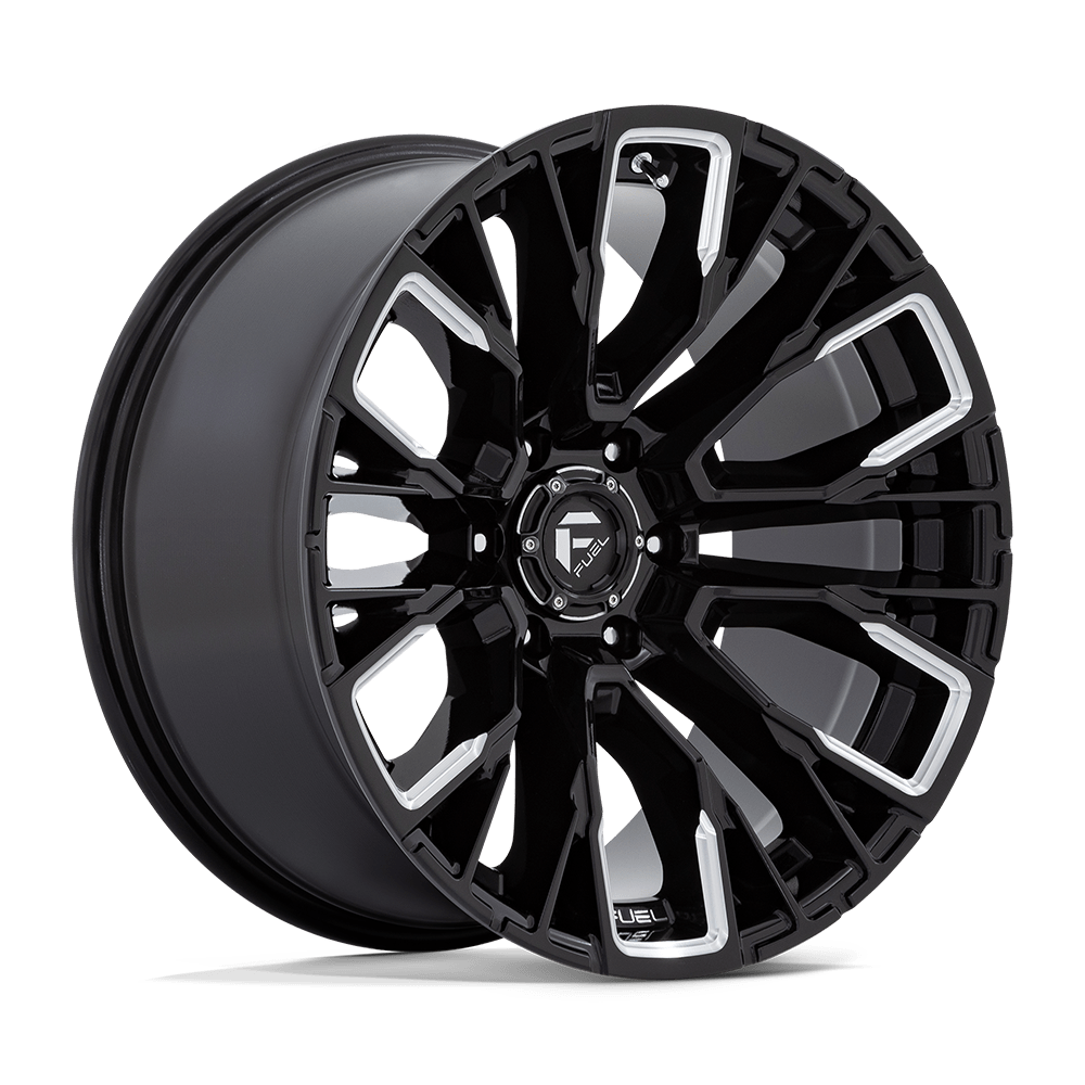 Fuel 1PC D849 REBAR - Gloss Black Milled-Wheels-Fuel-D84917908445-Dirty Diesel Customs