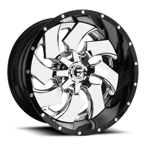 Fuel 2PC D240 CLEAVER - Chrome Plated Gloss Black Lip-Wheels-Fuel-Dirty Diesel Customs