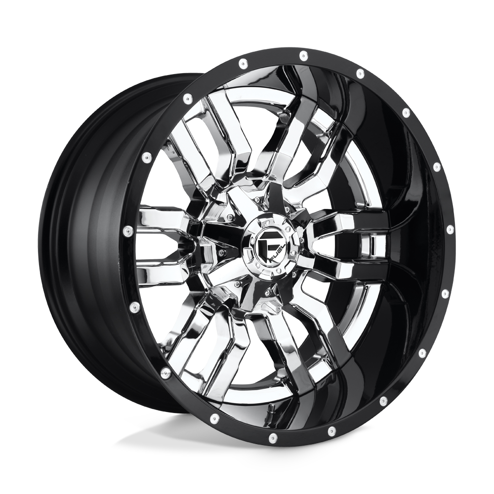 Fuel 2PC D270 SLEDGE - Chrome Plated Gloss Black Lip-Wheels-Fuel-D27020001747-Dirty Diesel Customs