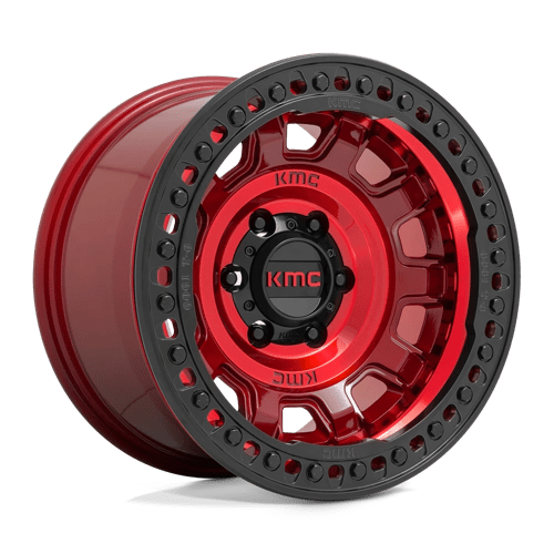 KMC KM236 TANK BEADLOCK - Candy Red-Wheels-KMC-Dirty Diesel Customs