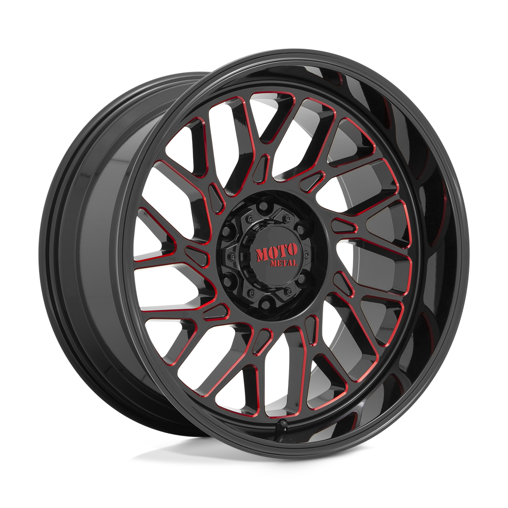 Moto Metal MO805 - Gloss Black Milled W/ Red Tint-Wheels-Moto Metal-MO80521050918N-Dirty Diesel Customs