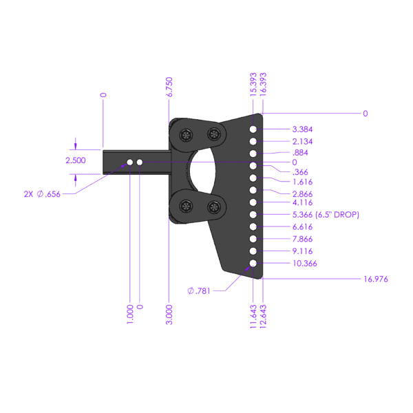 The Boss (Torsion-Flex) Weight Distribution 2-3" Shank (GH-1002)-Drop Hitch-Gen-Y Hitch-Dirty Diesel Customs