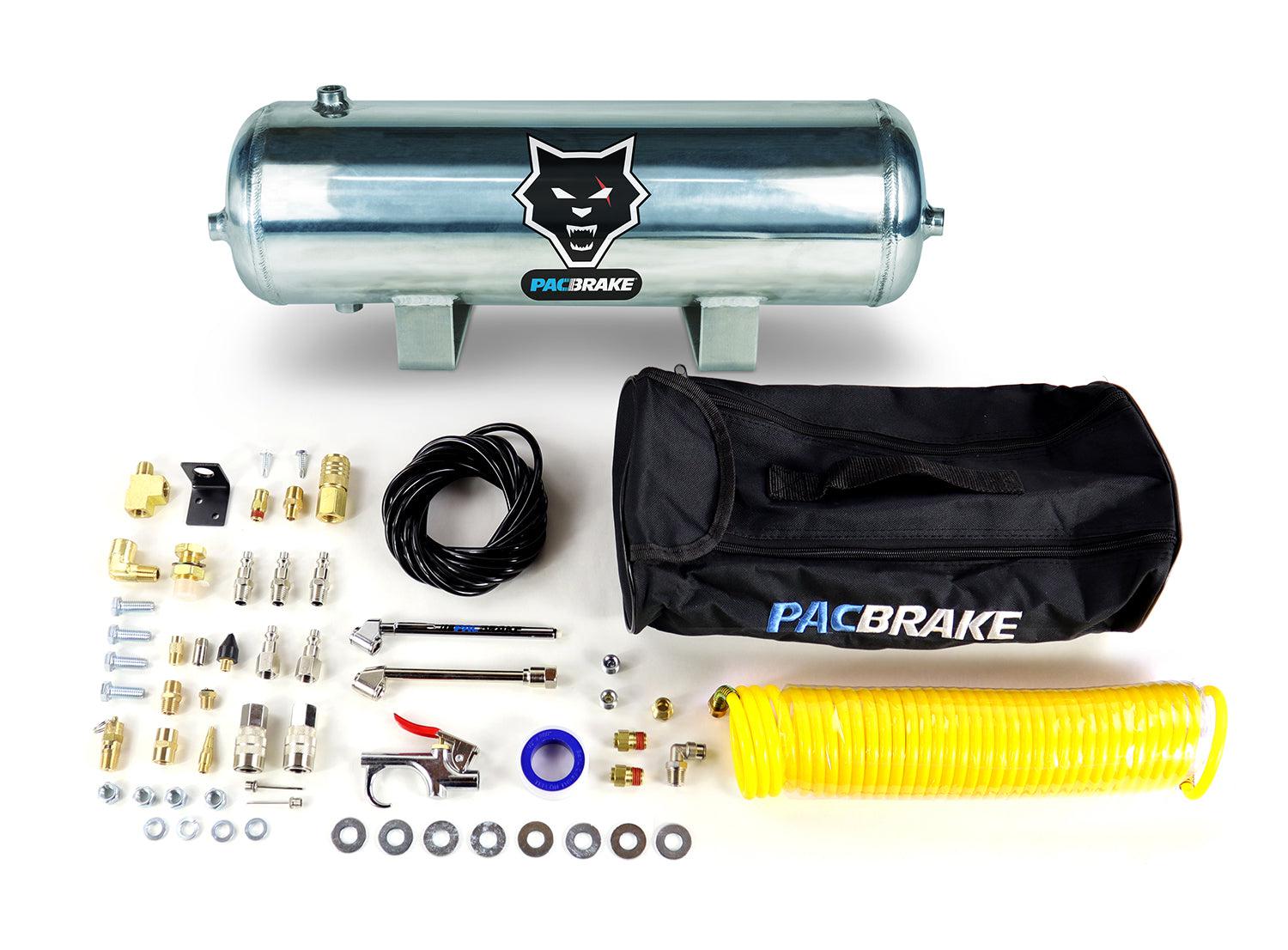 Universal 2½ Gallon Premium Aluminum Air Tank Kit w/ Air Accessories (HP10267)-Air Tank-PACBRAKE-Dirty Diesel Customs