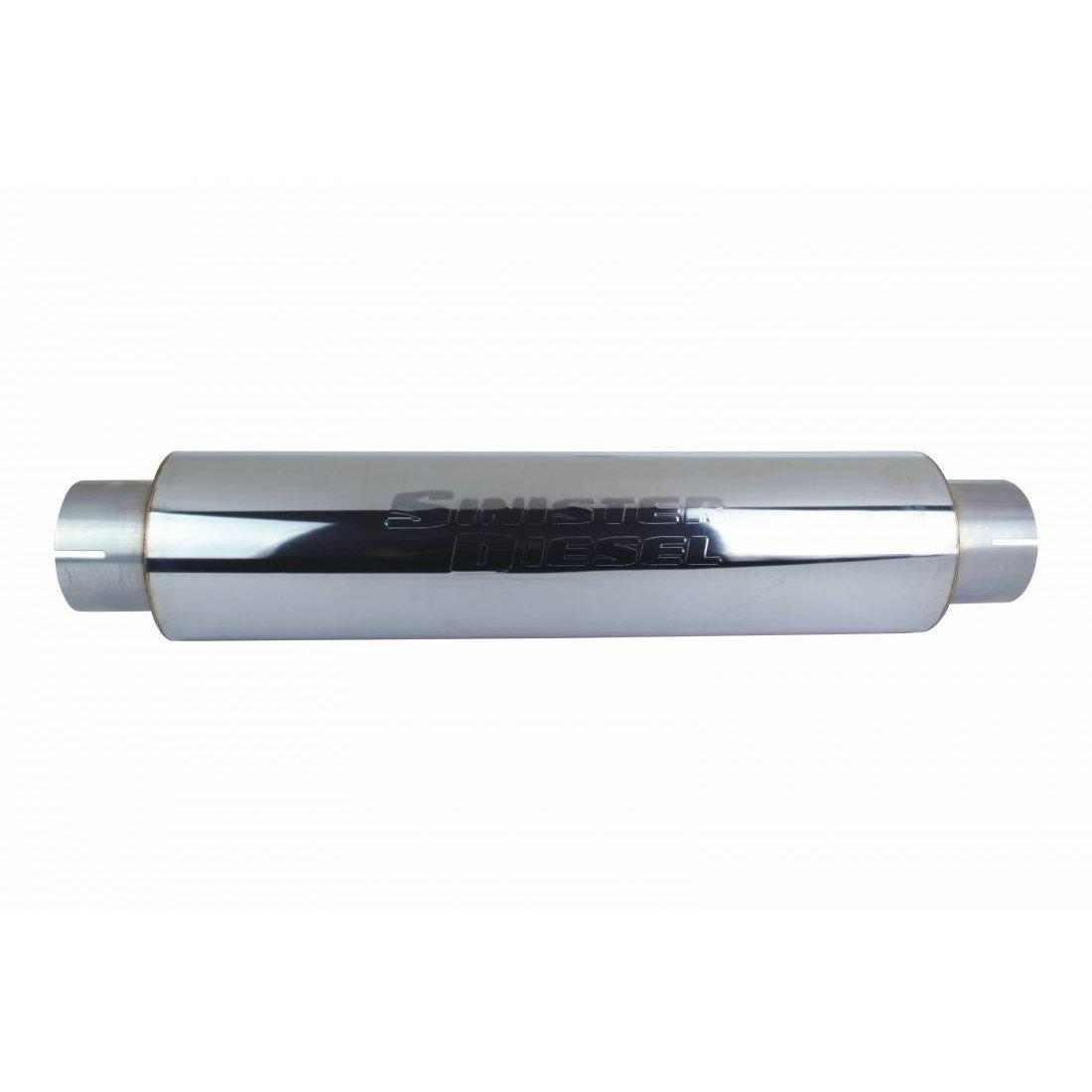 Universal 4" Inlet Stainless Steel Muffler (SD-U4M-01-20)-Muffler-Sinister-Dirty Diesel Customs