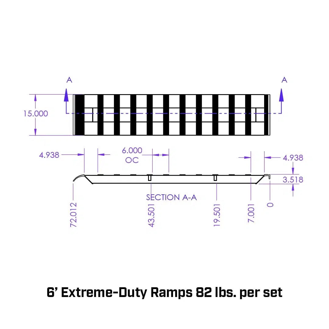 Universal Aluminum Loading Ramps-Ramp-Gen-Y Hitch-GH-17072-Dirty Diesel Customs