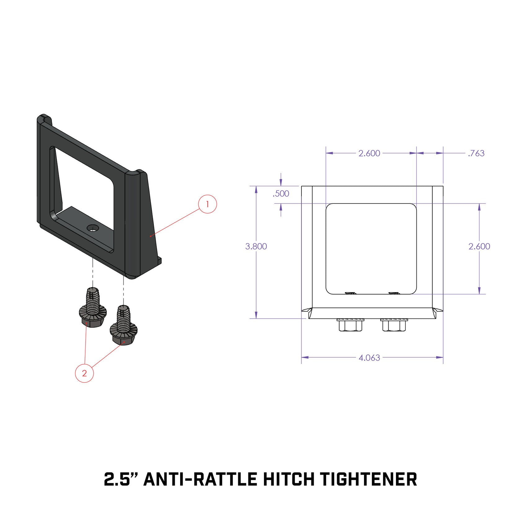 Universal Anti-Rattle Hitch Tightener (GH-1022XX)-Towing Accessories-Gen-Y Hitch-GH-102230-Dirty Diesel Customs