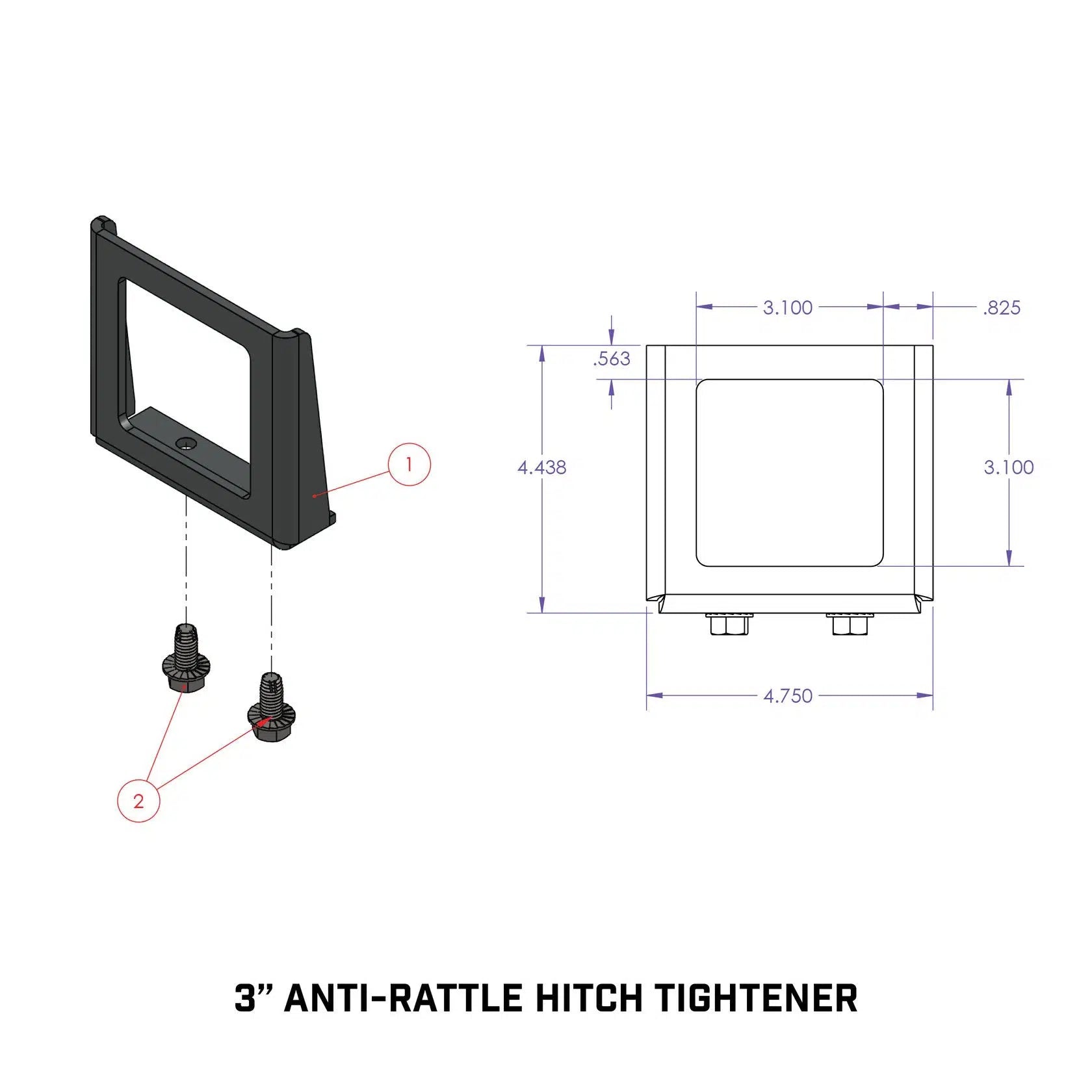 Universal Anti-Rattle Hitch Tightener (GH-1022XX)-Towing Accessories-Gen-Y Hitch-GH-102269-Dirty Diesel Customs