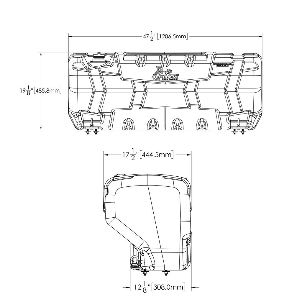 Universal Auxiliary Fuel System (5410040)-Fuel Tank-Titan Tanks-Dirty Diesel Customs