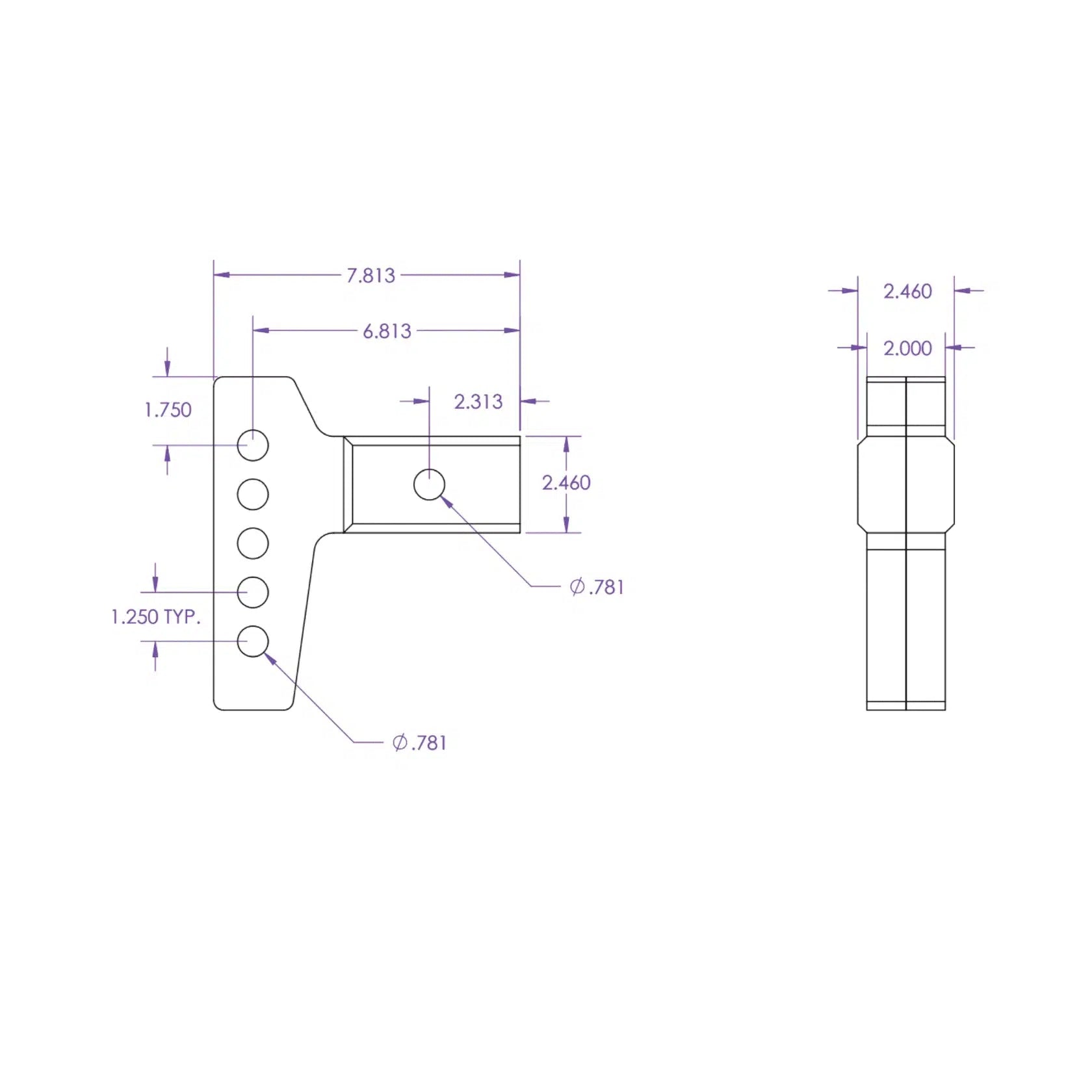 Universal GEN-Y Weight Distribution Shank (GH-0XXX)-Towing Accessories-Gen-Y Hitch-Dirty Diesel Customs