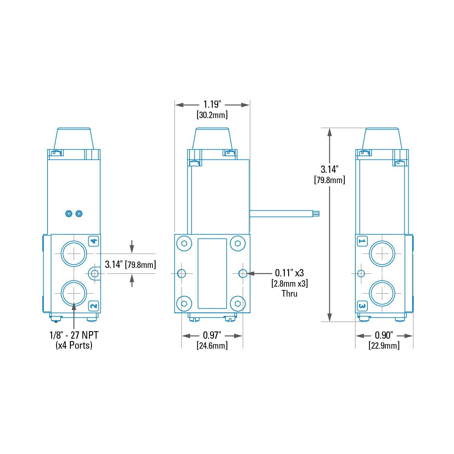 Universal LD Vacuum Solenoid (C11829)-Solenoid Plug-PACBRAKE-C11829-Dirty Diesel Customs