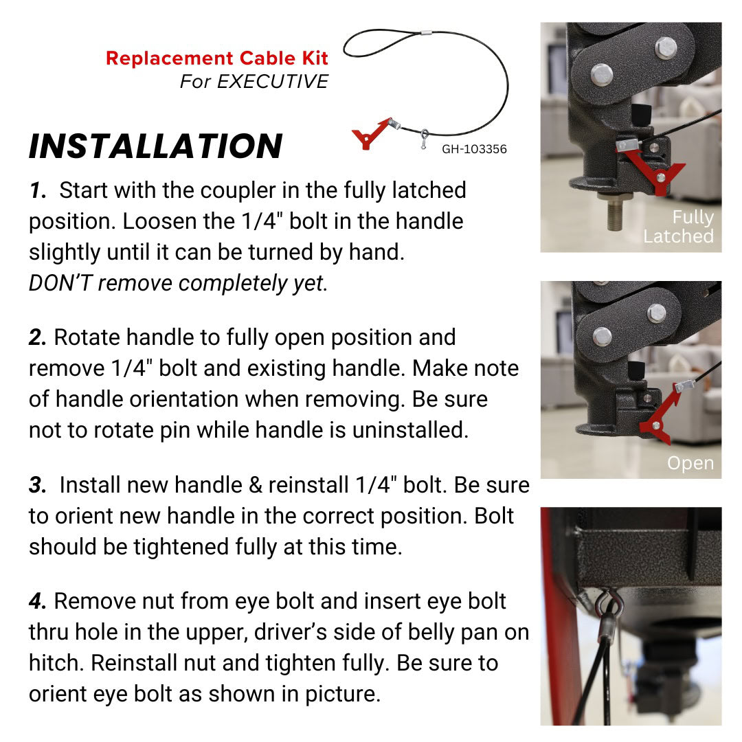 Universal Replacement Cable Kit For EXECUTIVE (GH-103356)-Towing Accessories-Gen-Y Hitch-Dirty Diesel Customs
