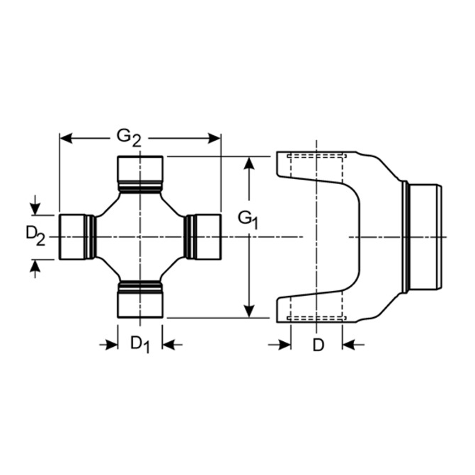 Universal SPL55X 1480/ U-Joint (SPL55X)-U-Joints-Spicer-Dirty Diesel Customs