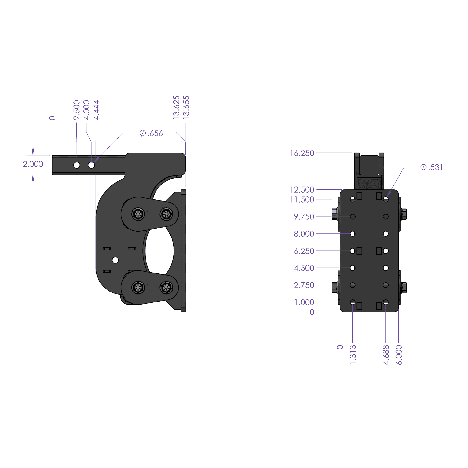 Universal The Boss (Torsion Flex) Pintle Plate 2″- 3″ Shank-Towing Accessories-Gen-Y Hitch-Dirty Diesel Customs