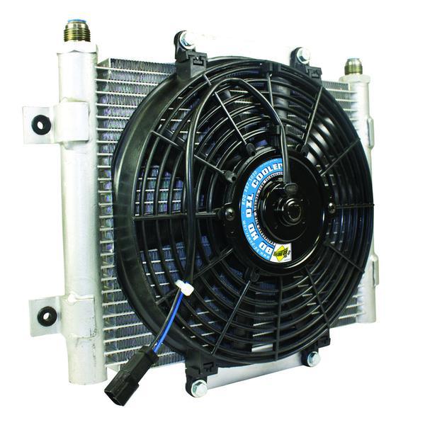 Universal Xtrude Auxillary Trans Cooler w/ Fan & -10 JIC Male Connection (1300611)-Transmission Oil Cooler-BD Diesel-Dirty Diesel Customs