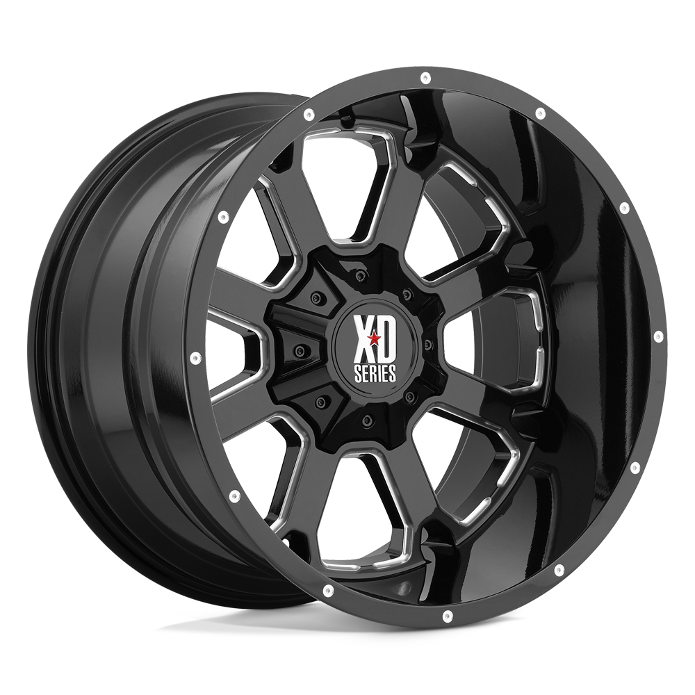 XD XD825 BUCK 25 - Gloss Black Milled-Wheels-XD-XD82521035324N-Dirty Diesel Customs